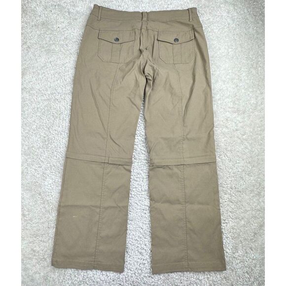 Prana Monarch Convertible Roll Up Leg Hiking Pants Tan 10 Short - Picture 4 of 15
